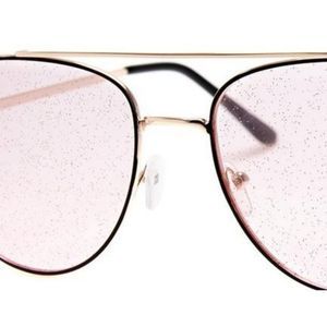 Aj Morgan Aviator Sunglasses with Glitter Lenses
